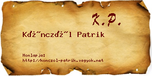 Könczöl Patrik névjegykártya
