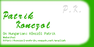 patrik konczol business card