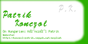 patrik konczol business card